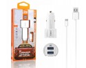 Cargador de Coche + Cable USB Tipo C 2,3A Carga Rápida Marca Moxom