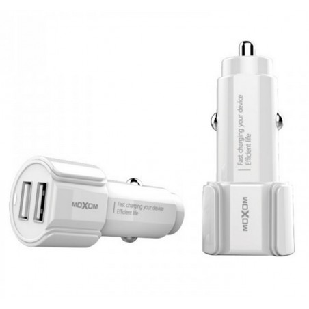 Cargador de Coche + Cable Micro USB 2,3A Carga Rápida Marca Moxom