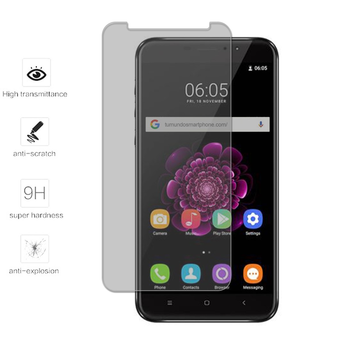 Protector Cristal Templado para Oukitel U20 Plus Vidrio