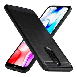 Funda Gel Tpu Tipo Carbon Negra para Xiaomi Redmi 8 2