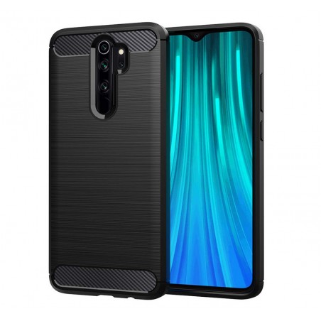 Funda Gel Tpu Tipo Carbon Negra para Xiaomi Redmi Note 8 Pro