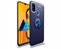 Funda Magnetica Soporte con Anillo Giratorio 360 para Samsung Galaxy M30s / M21 Azul