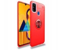 Funda Magnetica Soporte con Anillo Giratorio 360 para Samsung Galaxy M30s / M21 Roja