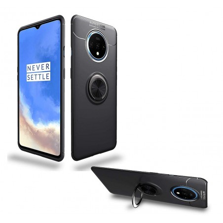 Funda Magnetica Soporte con Anillo Giratorio 360 para Oneplus 7T Roja