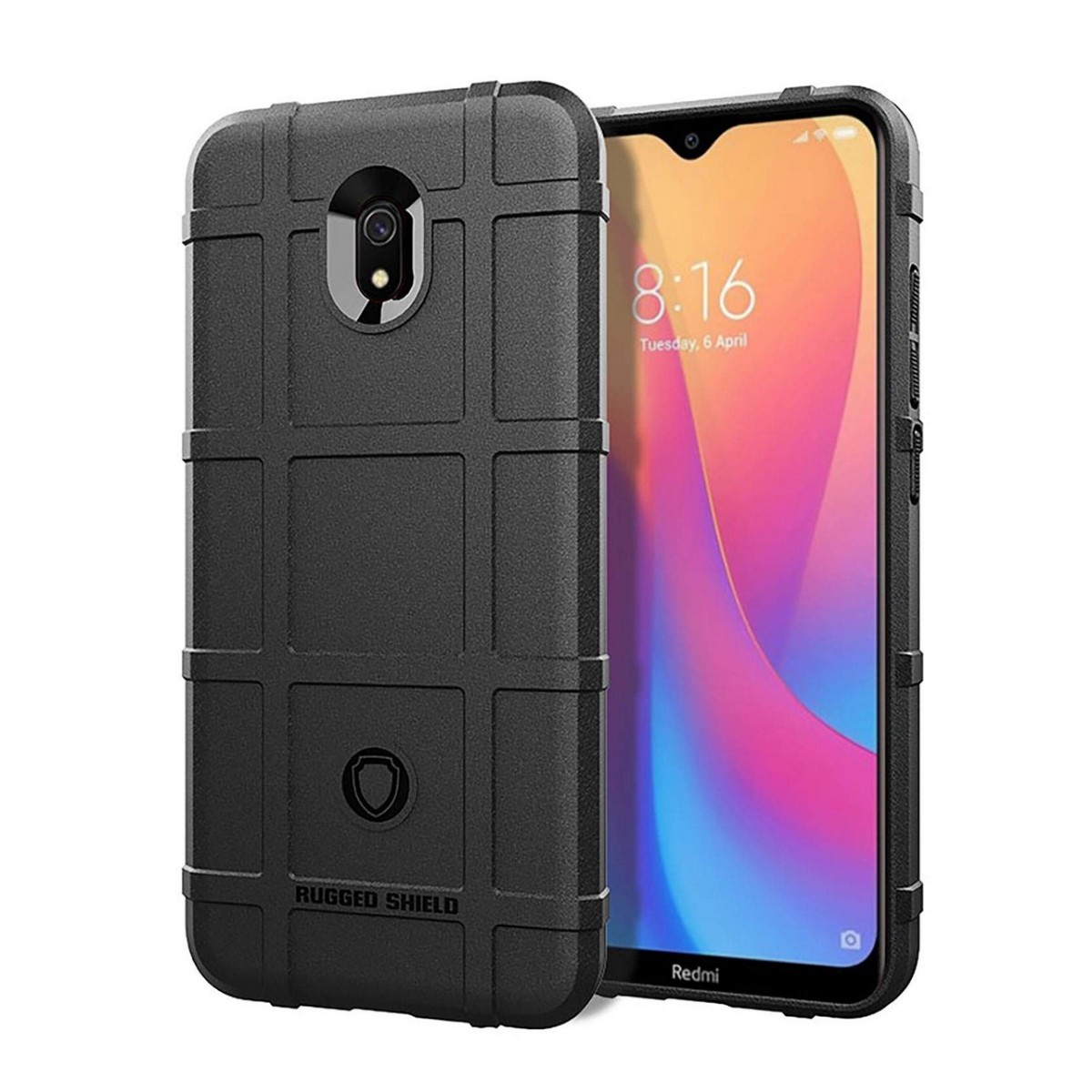 Funda Armor Rugged Shield Antigolpes para Xiaomi Redmi 8A color Negra