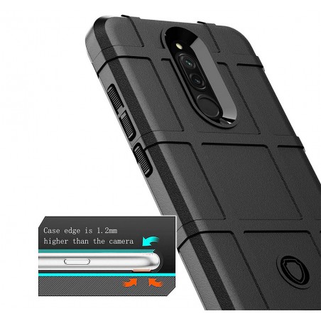 Funda Armor Rugged Shield Antigolpes para Xiaomi Redmi 8 color Negra
