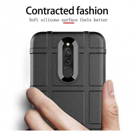 Funda Armor Rugged Shield Antigolpes para Xiaomi Redmi 8 color Negra