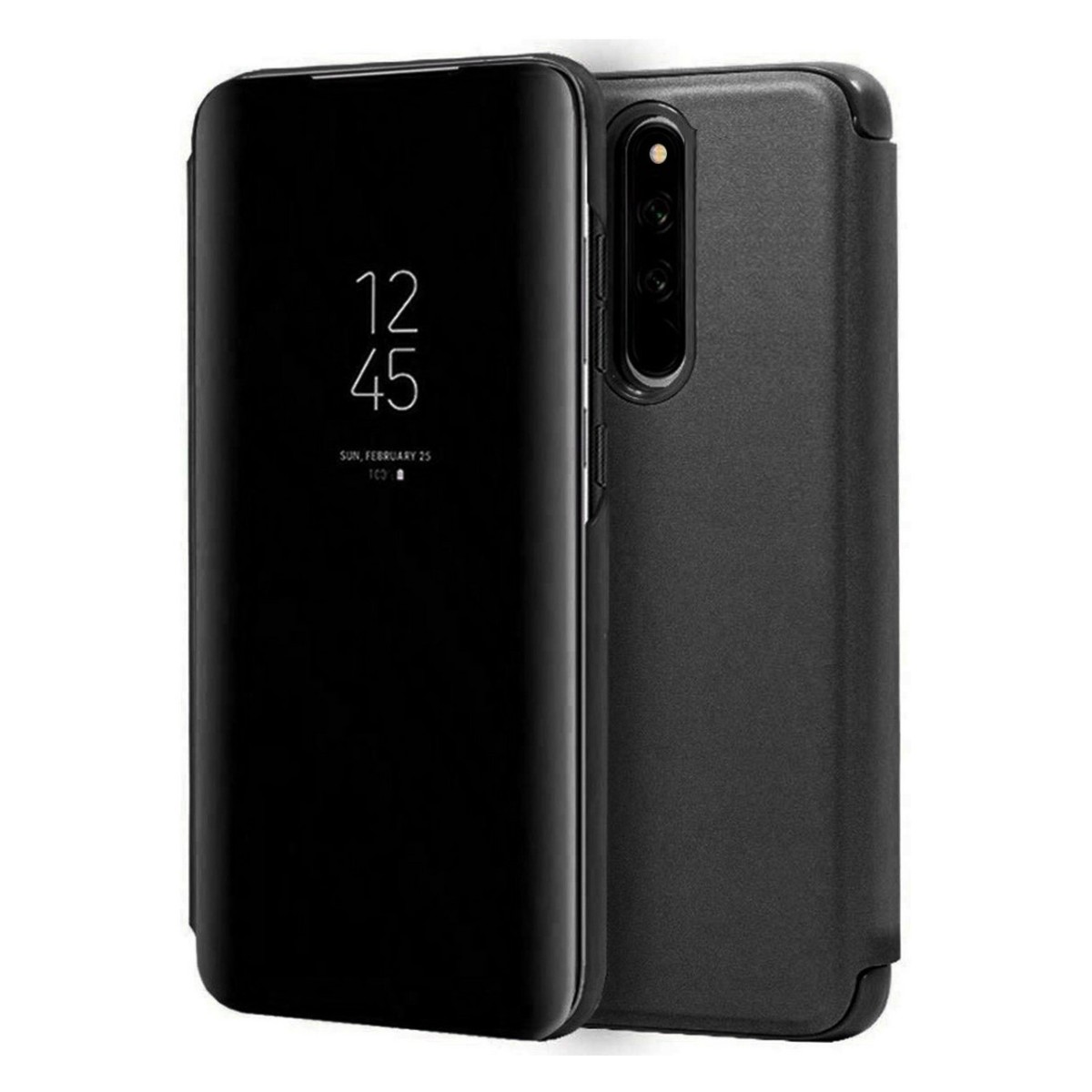 Funda Flip Cover Clear View para Xiaomi Redmi 8 color Negra