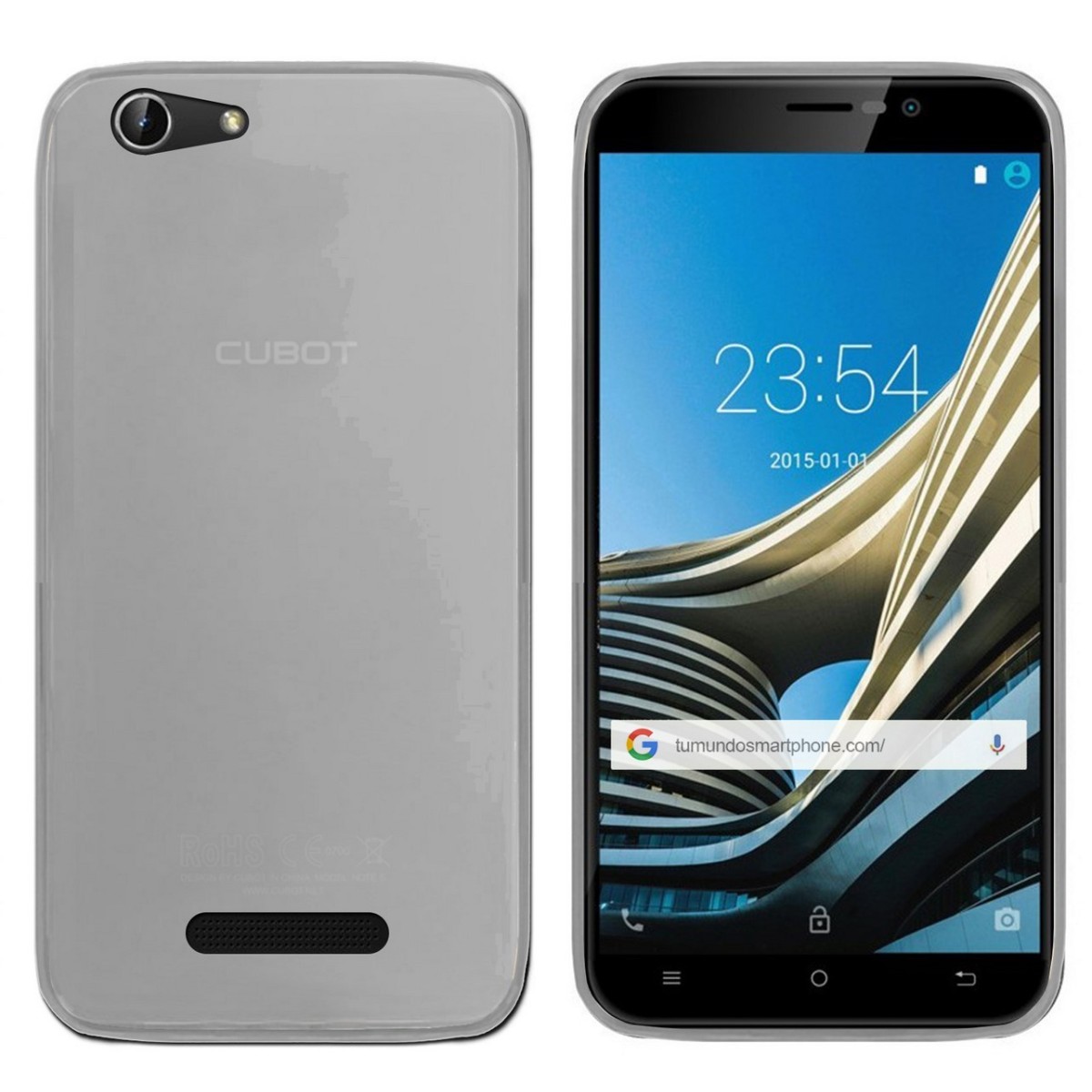 Funda Gel Tpu para Cubot Note S / Dinosaur Color Transparente