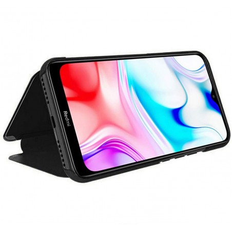 Funda Flip Cover Clear View para Xiaomi Redmi 8 color Negra
