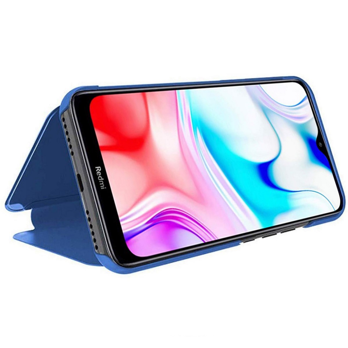 Funda Flip Cover Clear View para Xiaomi Redmi 8 color Azul