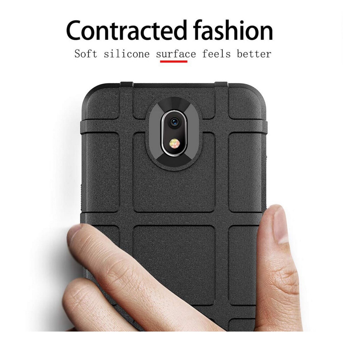 Funda Armor Rugged Shield Antigolpes para Lg K30 color Negra