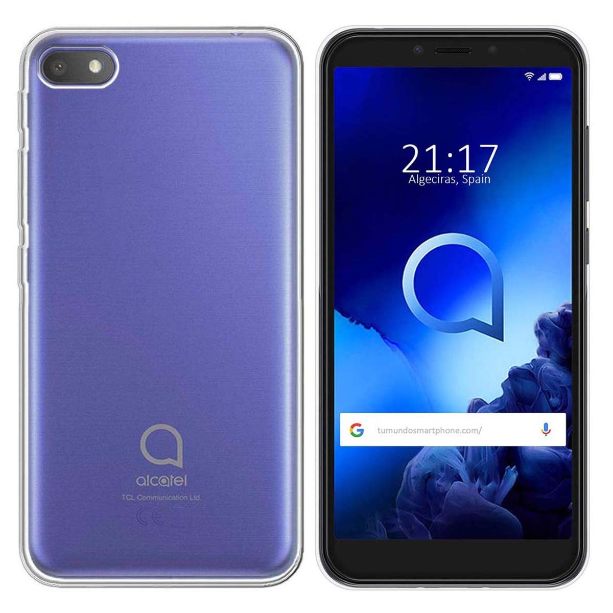 Funda Gel Tpu Fina Ultra-Thin 0,5mm Transparente para Alcatel 1V 2019