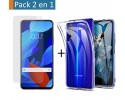 Pack 2 En 1 Funda Gel Transparente + Protector Cristal Templado para Huawei Nova 5T / Honor 20