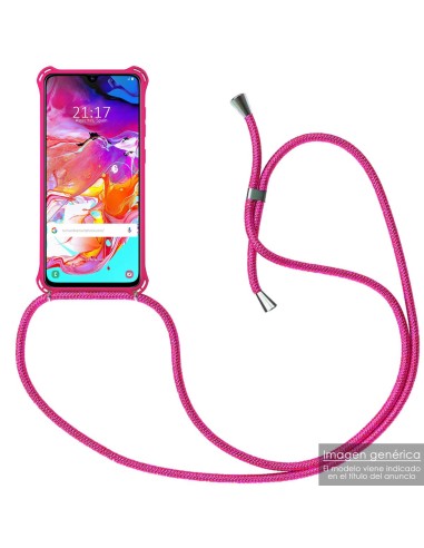 Funda Colgante con Cordon para Huawei P30 Lite color Rosa