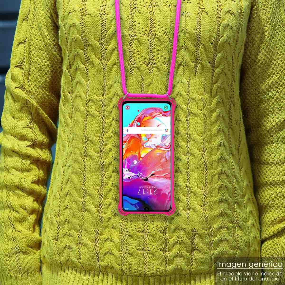 Funda Colgante con Cordon para Samsung Galaxy A40 color Rosa