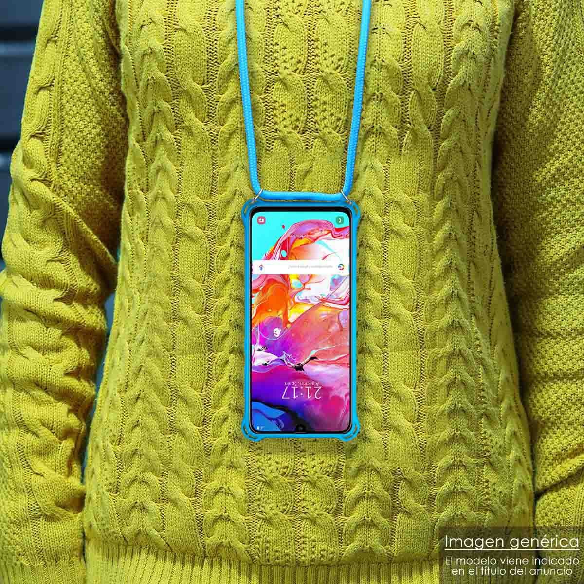 Funda Colgante con Cordon para Samsung Galaxy Note10 color Azul