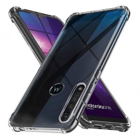 Funda Gel Tpu Anti-Shock Transparente para Motorola One Macro
