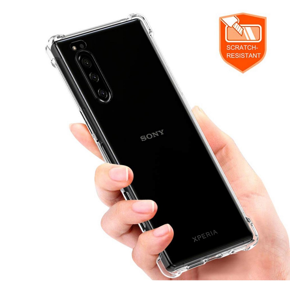 Funda Gel Tpu Anti-Shock Transparente para Sony Xperia 5