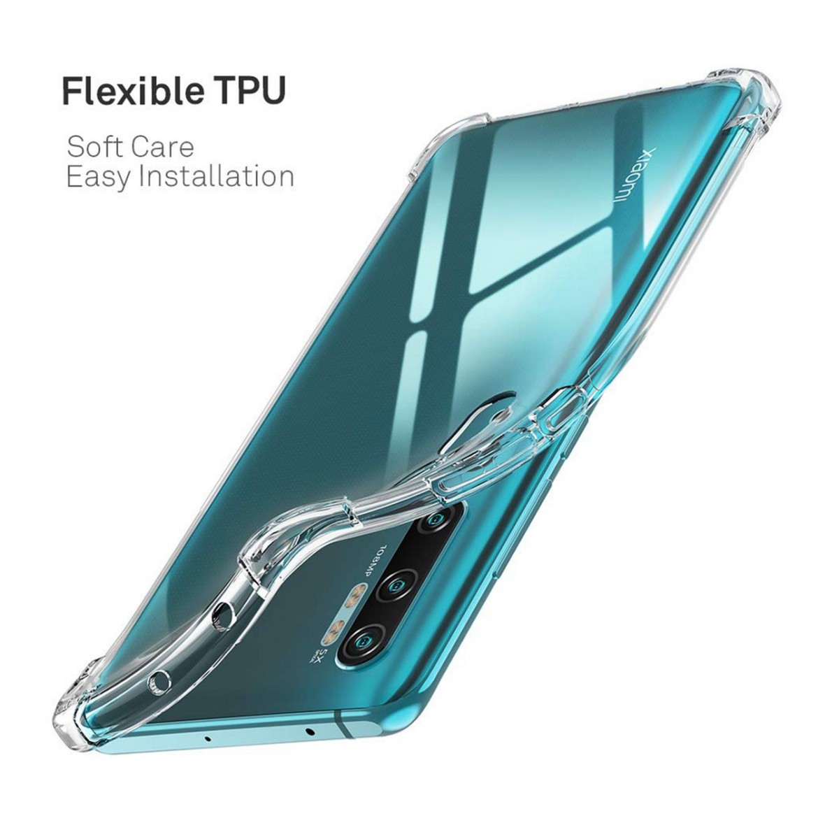 Funda Gel Tpu Anti-Shock Transparente para Xiaomi Mi Note 10