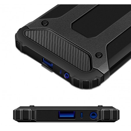 Funda Tipo Hybrid Tough Armor (Pc+Tpu) Negra para Xiaomi Redmi Note 8 (2019/2021)