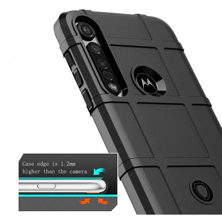 Funda Armor Rugged Shield Antigolpes para Motorola Moto G8 Plus color Negra