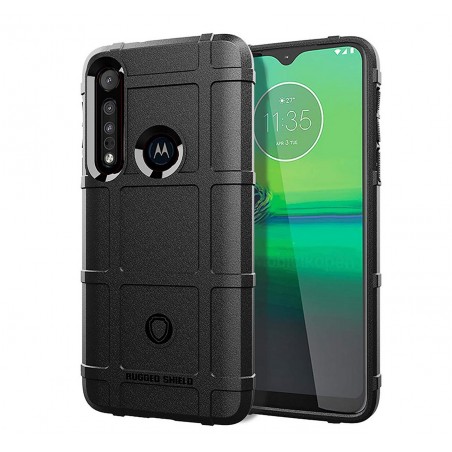 Funda Armor Rugged Shield Antigolpes para Motorola One Macro color Negra