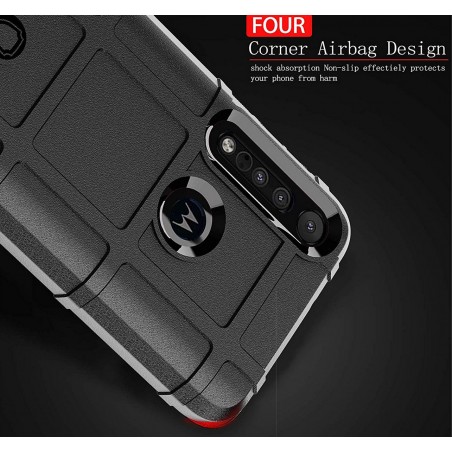 Funda Armor Rugged Shield Antigolpes para Motorola One Macro color Negra