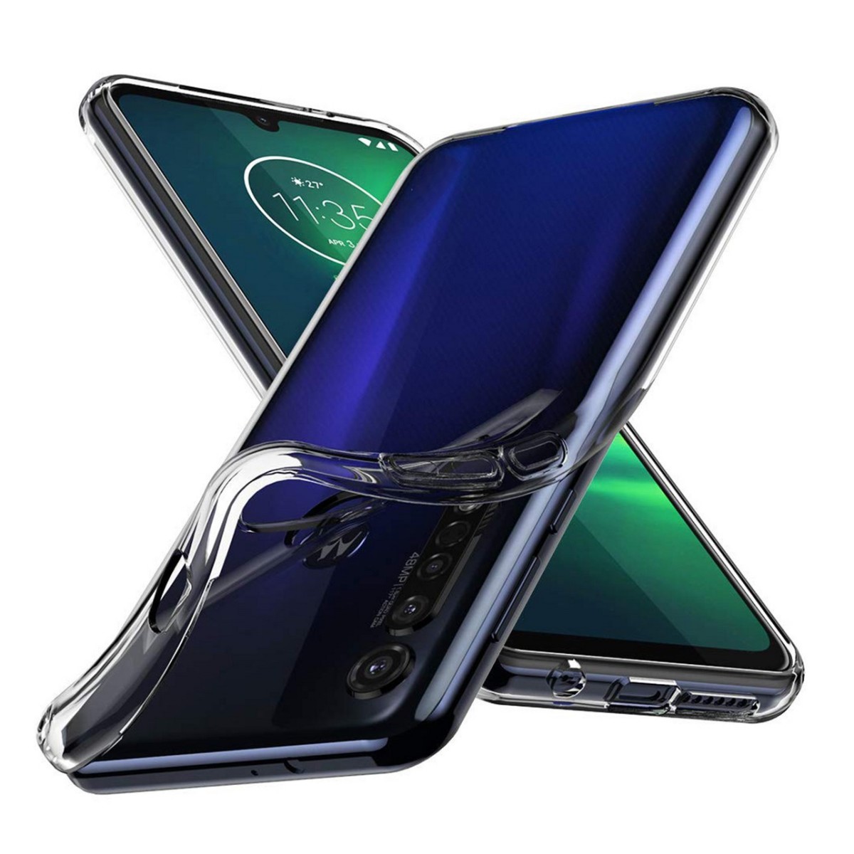 Funda Gel Tpu Fina Ultra-Thin 0,5mm Transparente para Motorola Moto G8 Plus