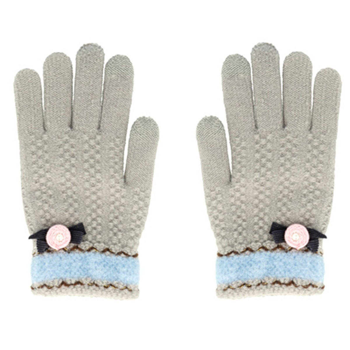 Guantes para pantallas Táctiles color Gris - Azul