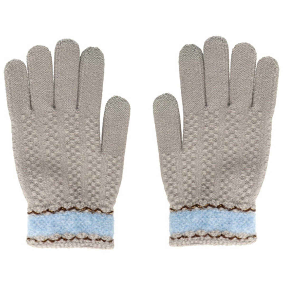 Guantes para pantallas Táctiles color Gris - Azul