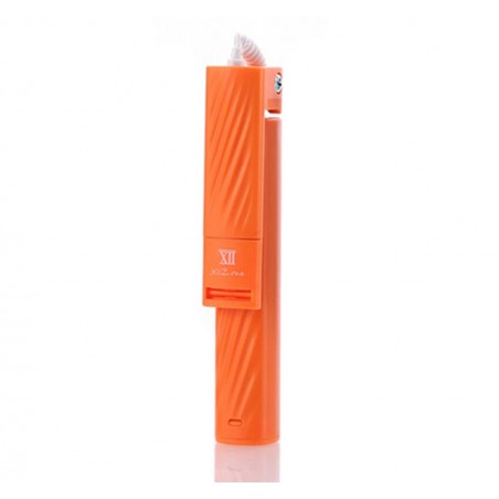 Palo Mini Selfie Stick Extensible Naranja compatible con iOS y Android por Jack 3,5mm Remax XT-P02