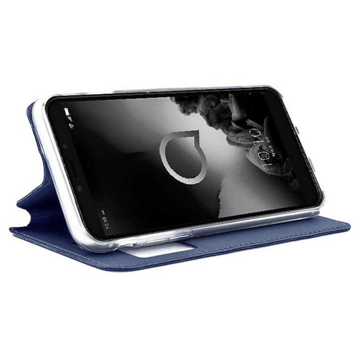 Funda Libro Soporte con Ventana para Alcatel 1S (2019) Color Azul