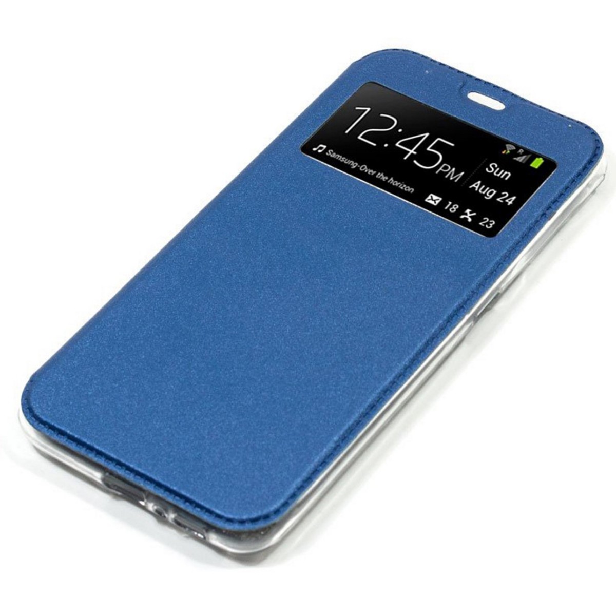 Funda Libro Soporte con Ventana para Alcatel 1S (2019) Color Azul