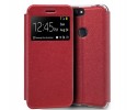 Funda Libro Soporte con Ventana para Alcatel 1S (2019) Color Roja