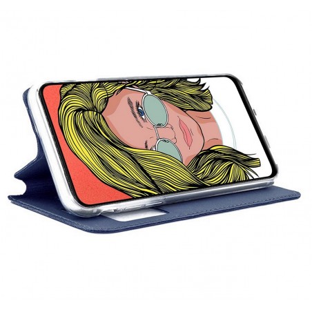 Funda Libro Soporte con Ventana para Huawei P Smart Z Color Azul