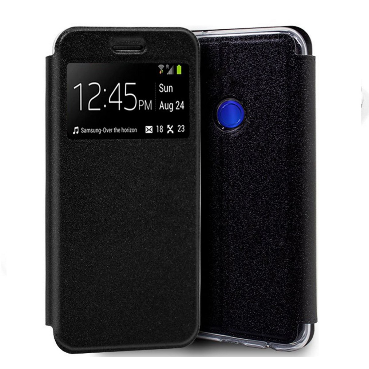 Funda Libro Soporte con Ventana para Huawei P Smart Z Color Negra