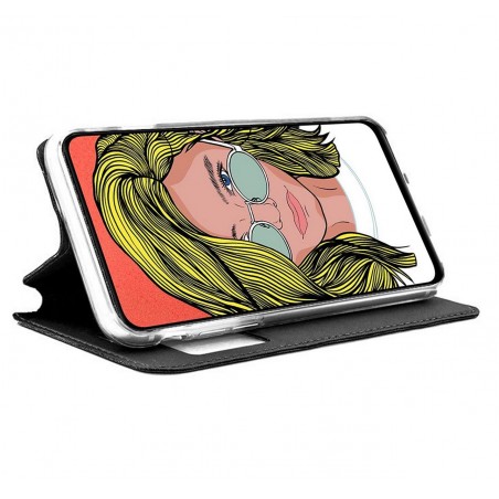 Funda Libro Soporte con Ventana para Huawei P Smart Z Color Negra