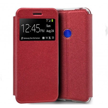 Funda Libro Soporte con Ventana para Huawei P Smart Z Color Roja
