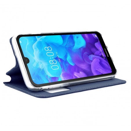 Funda Libro Soporte con Ventana para Huawei Y5 2019 Color Azul