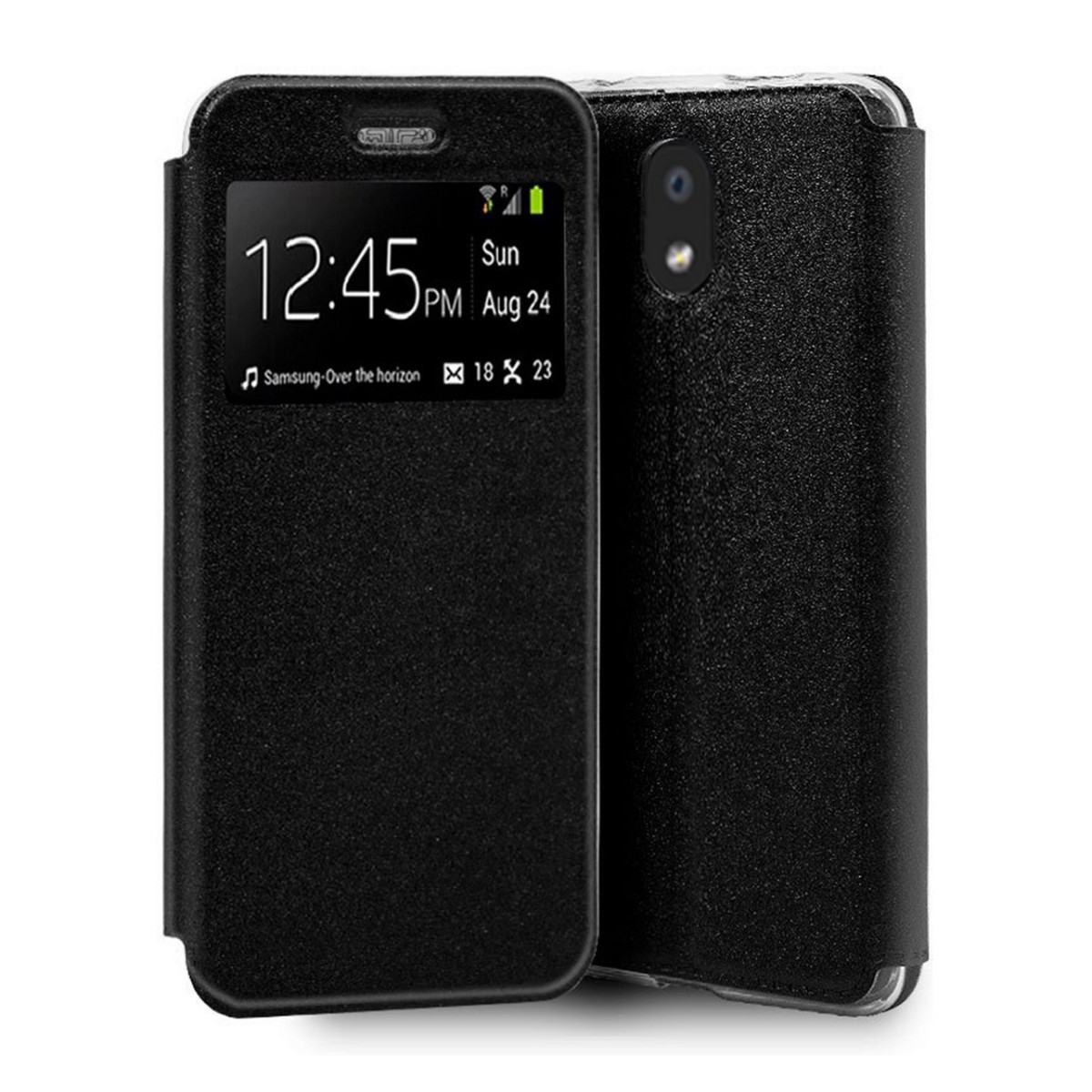 Funda Libro Soporte con Ventana para Lg K30 Color Negra