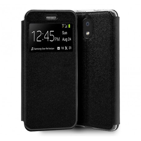 Funda Libro Soporte con Ventana para Lg K30 Color Negra