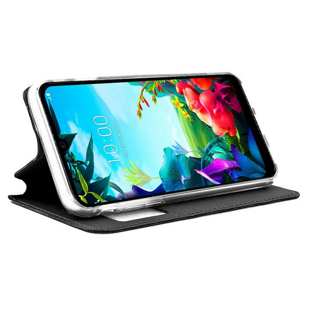 Funda Libro Soporte con Ventana para Lg K40S Color Negra