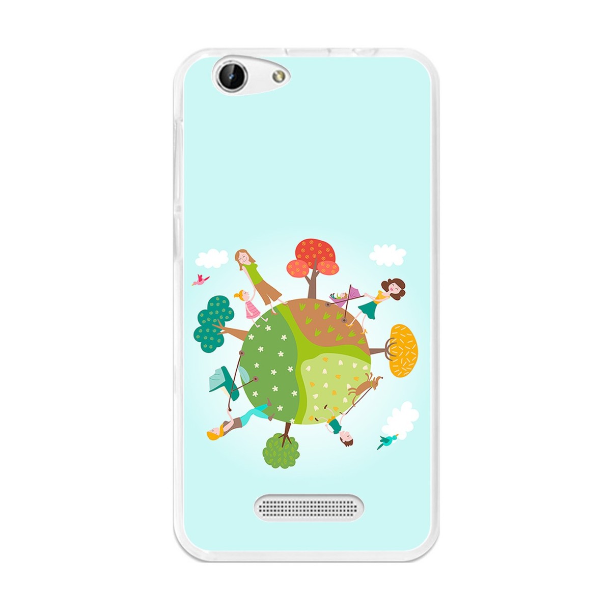 Funda Gel Tpu para Cubot Note S / Dinosaur  Diseño Familia Dibujos