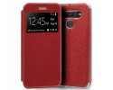 Funda Libro Soporte con Ventana para Lg Q60 / K50 Color Roja