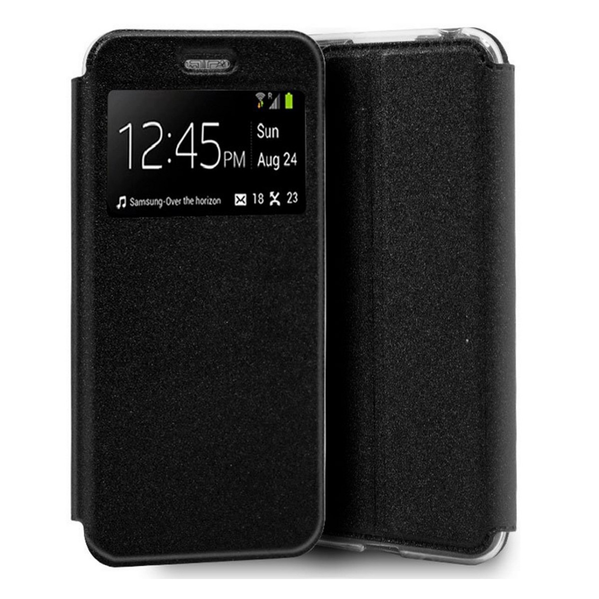 Funda Libro Soporte con Ventana para Realme X2 Color Negra