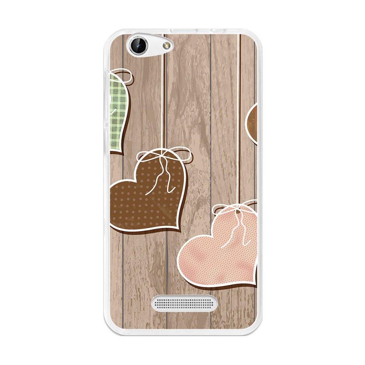 Funda Gel Tpu para Cubot Note S / Dinosaur  Diseño Corazones Madera Dibujos