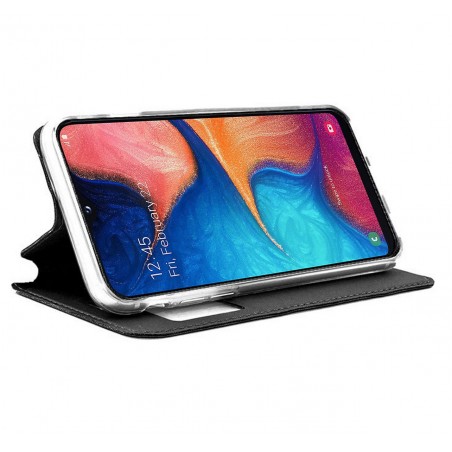 Funda Libro Soporte con Ventana para Samsung Galaxy A20e 5.8 Color Negra