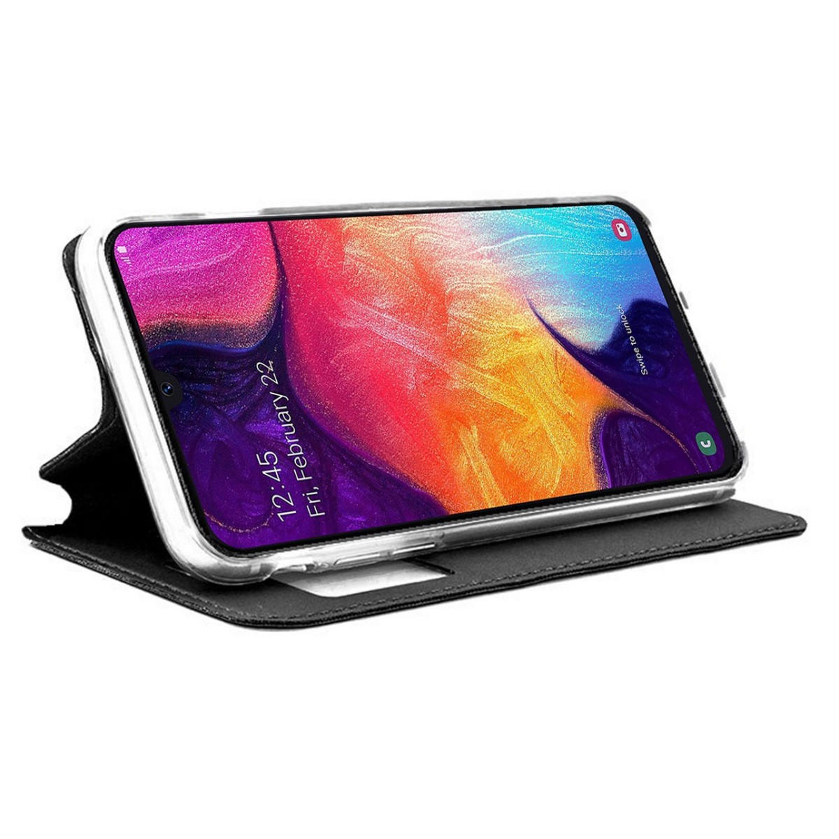 Funda Libro Soporte con Ventana para Samsung Galaxy A50  / A50s /A30s Color Negra