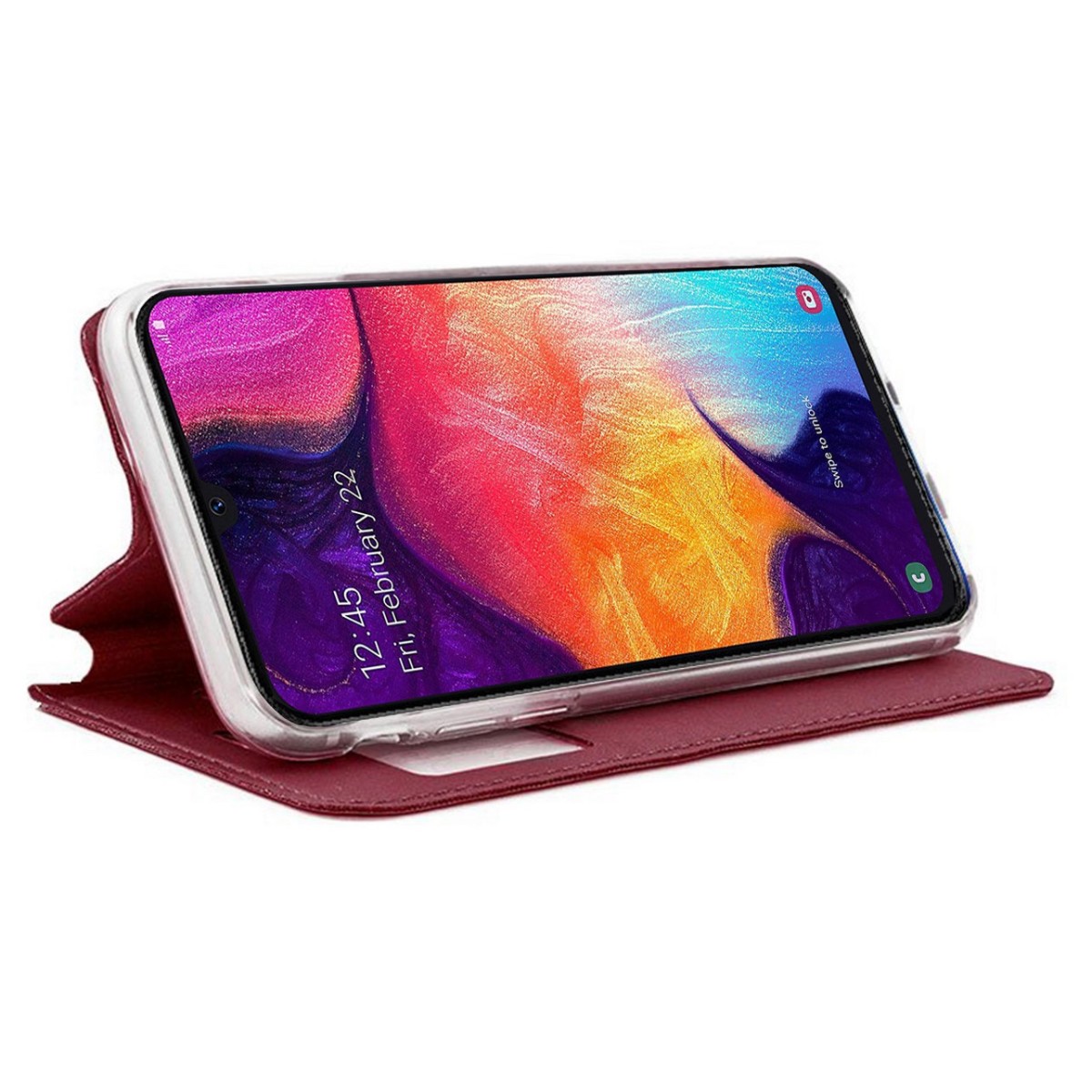 Funda Libro Soporte con Ventana para Samsung Galaxy A50  / A50s /A30s Color Roja